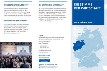 Flyer von unternehmer nrw